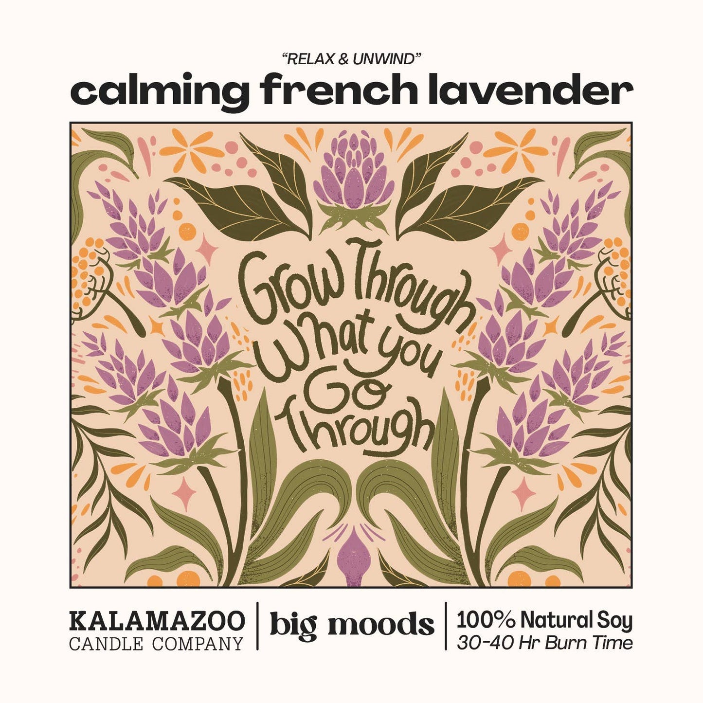 Calming French Lavender - 100% Soy Candle