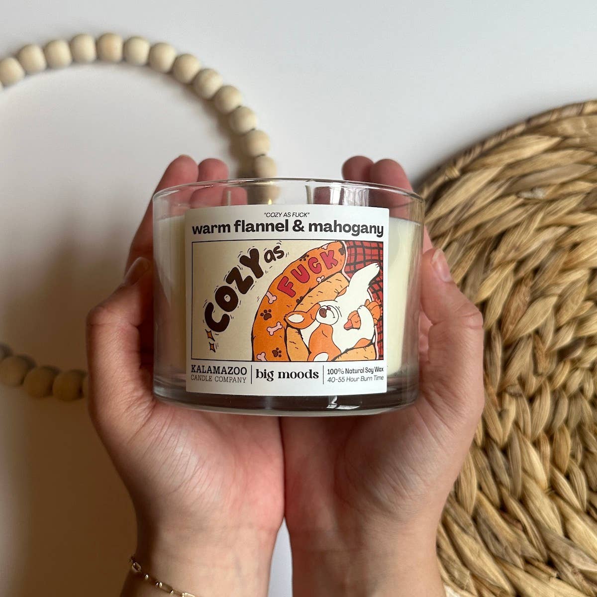 "Cozy as Fuck" 3-Wick Soy Candle