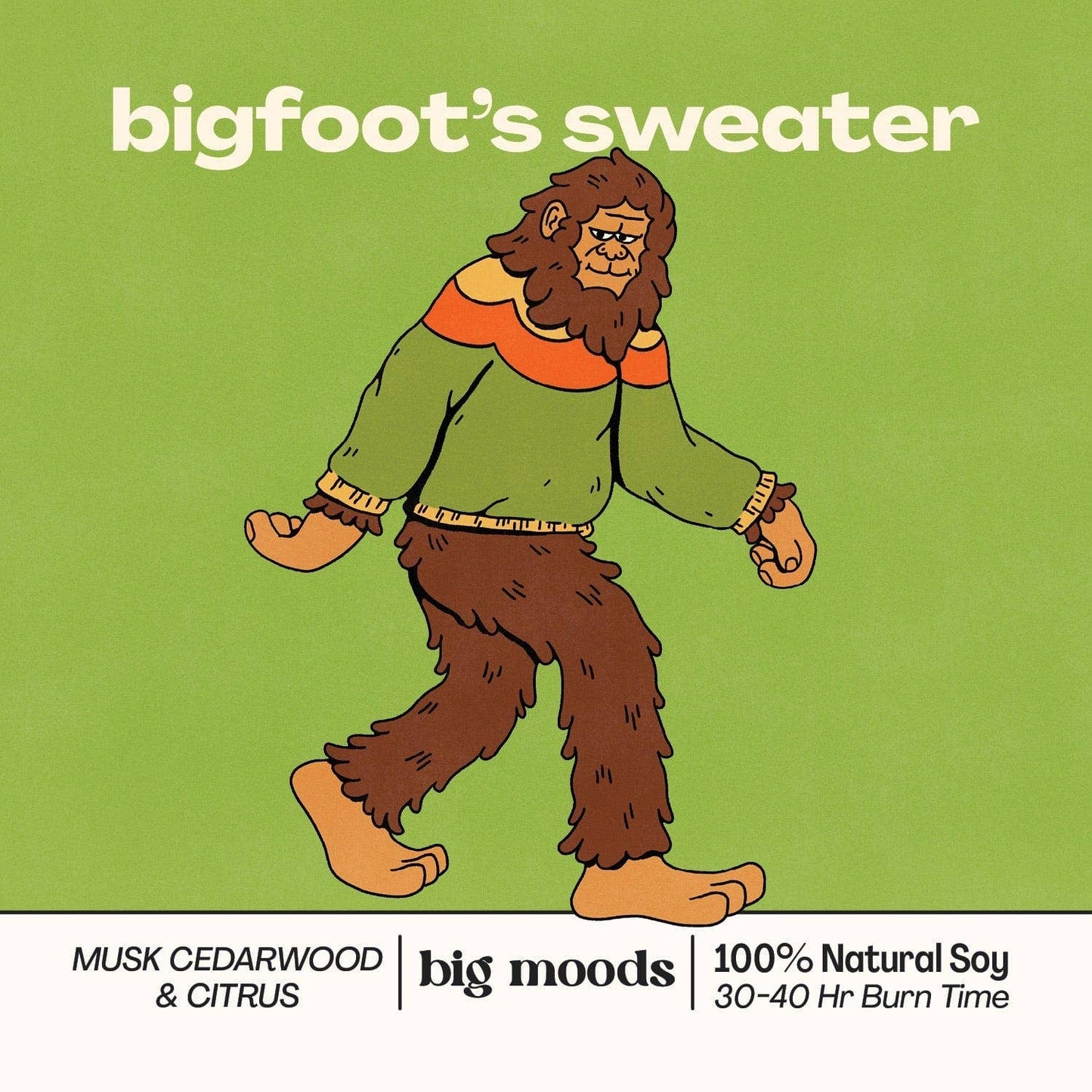 "Bigfoot's Sweater" - 100% Soy Candle