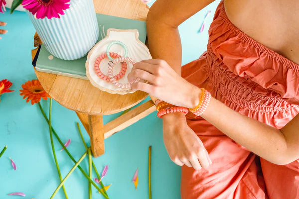 Calming Coral Hair Ties