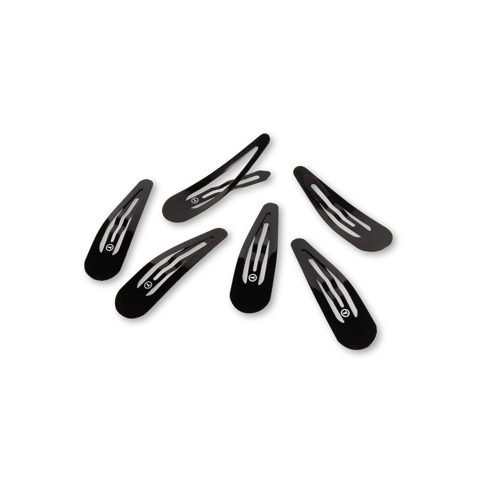 Jet Black Snap Clips