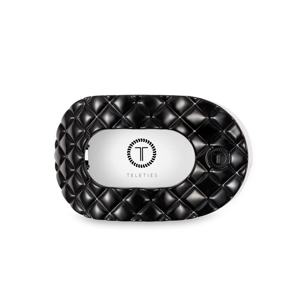 Jet Black Quilted Flat Clip