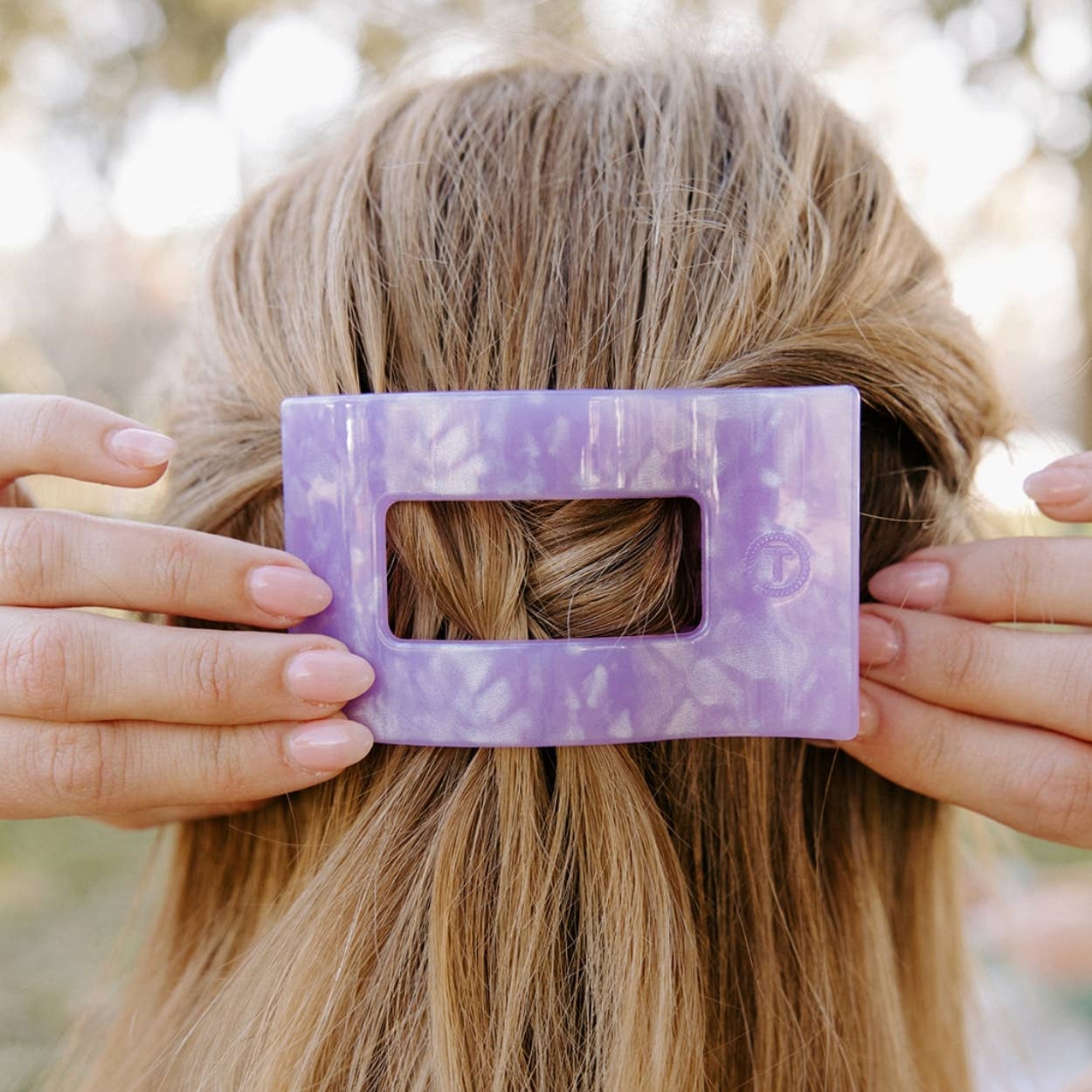 Lavender Mist Rectangle Flat Clip