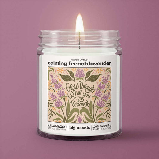 Calming French Lavender -  100% Soy Candle
