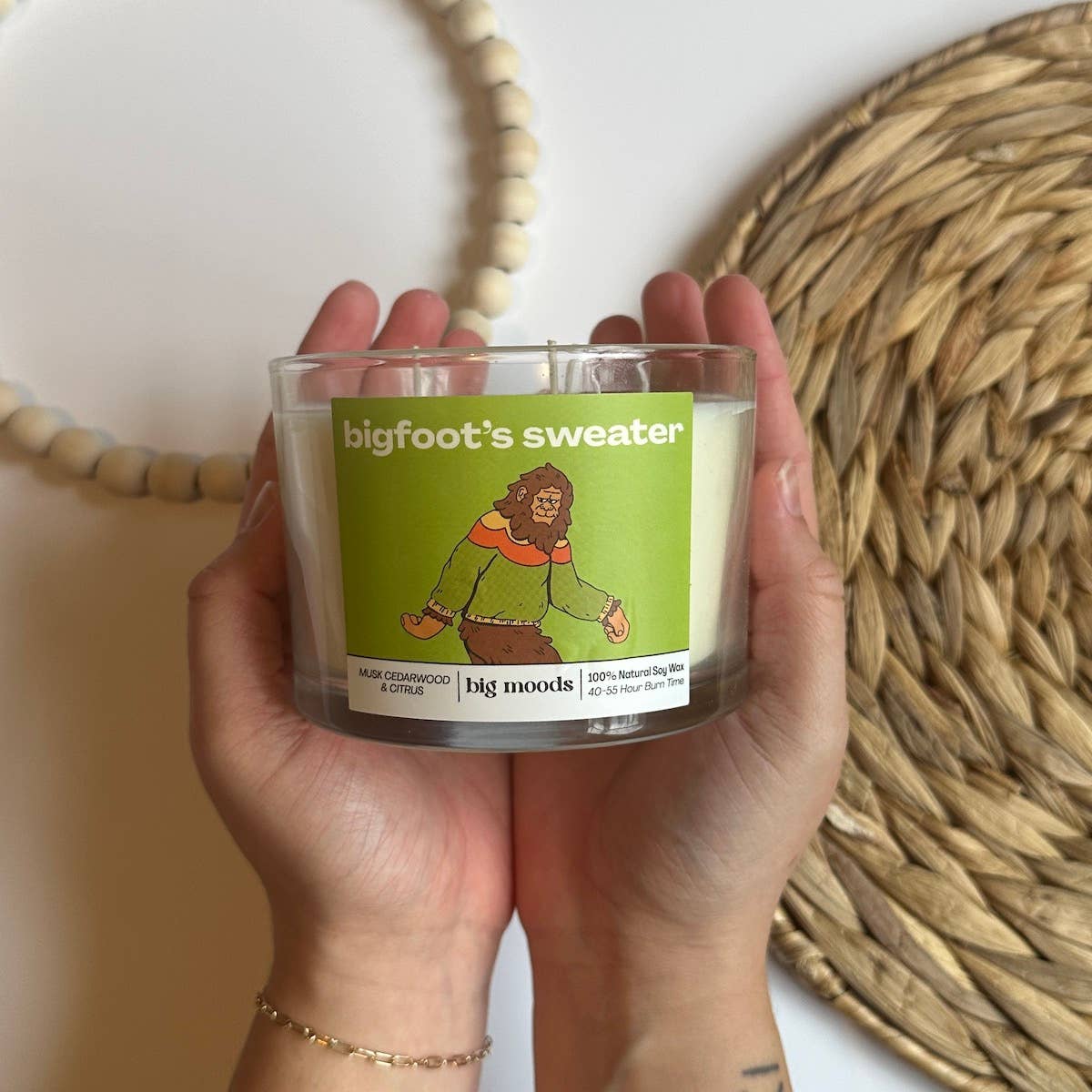 "Bigfoot's Sweater" 3-Wick Soy Candle