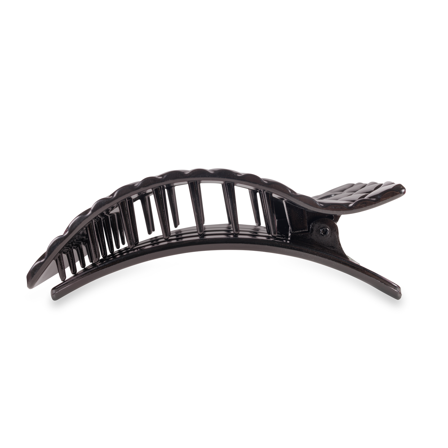 Jet Black Quilted Rectangle Flat Clip