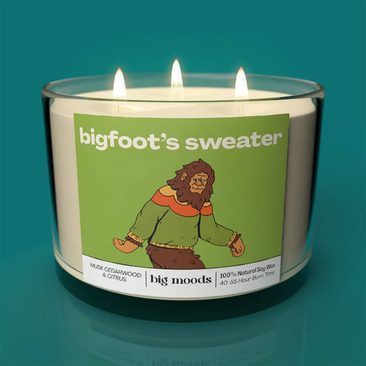 "Bigfoot's Sweater" 3-Wick Soy Candle