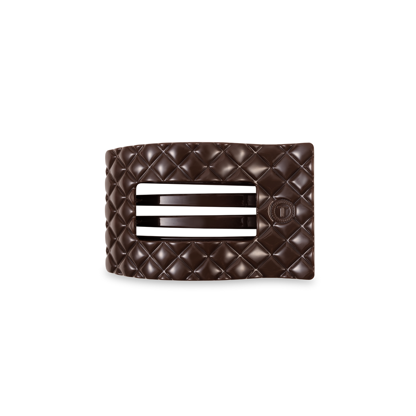 Truly Taupe Quilted Flat Rectangle Clip