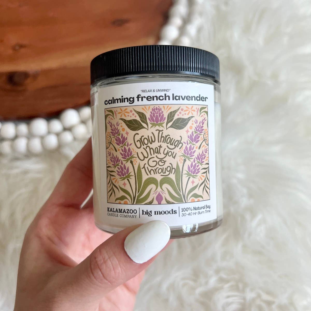 Calming French Lavender -  100% Soy Candle