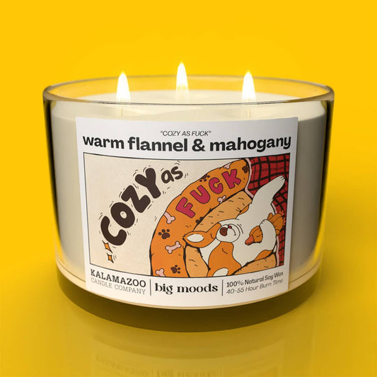 "Cozy as Fuck" 3-Wick Soy Candle