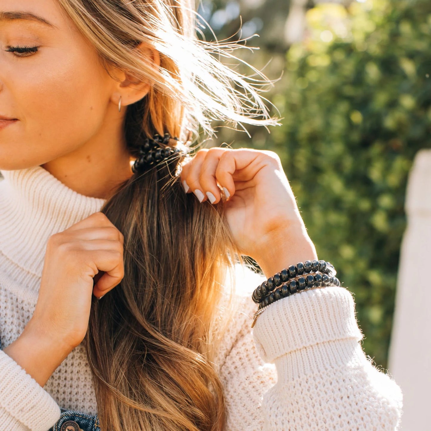 Jet Black Hair Ties