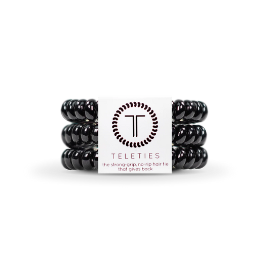 Jet Black Hair Ties