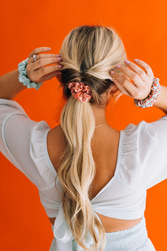 Calming Coral Scrunchies