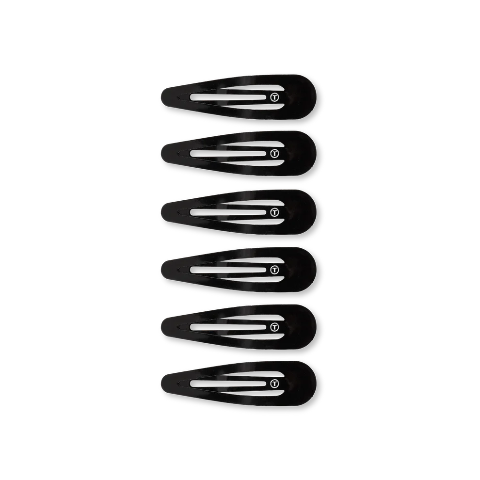 Jet Black Snap Clips