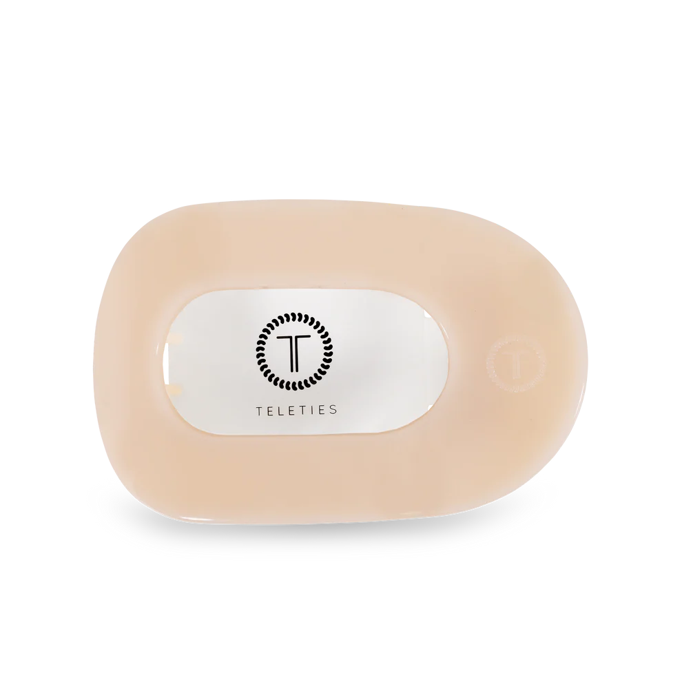 Almond Beige Medium Flat Clip