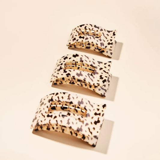 Blonde Tortoise Rectangle Flat Clip