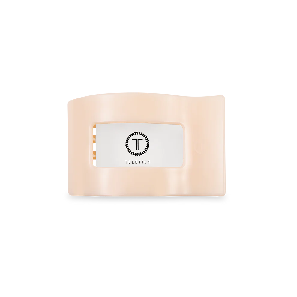Almond Beige Rectangle Flat Clip