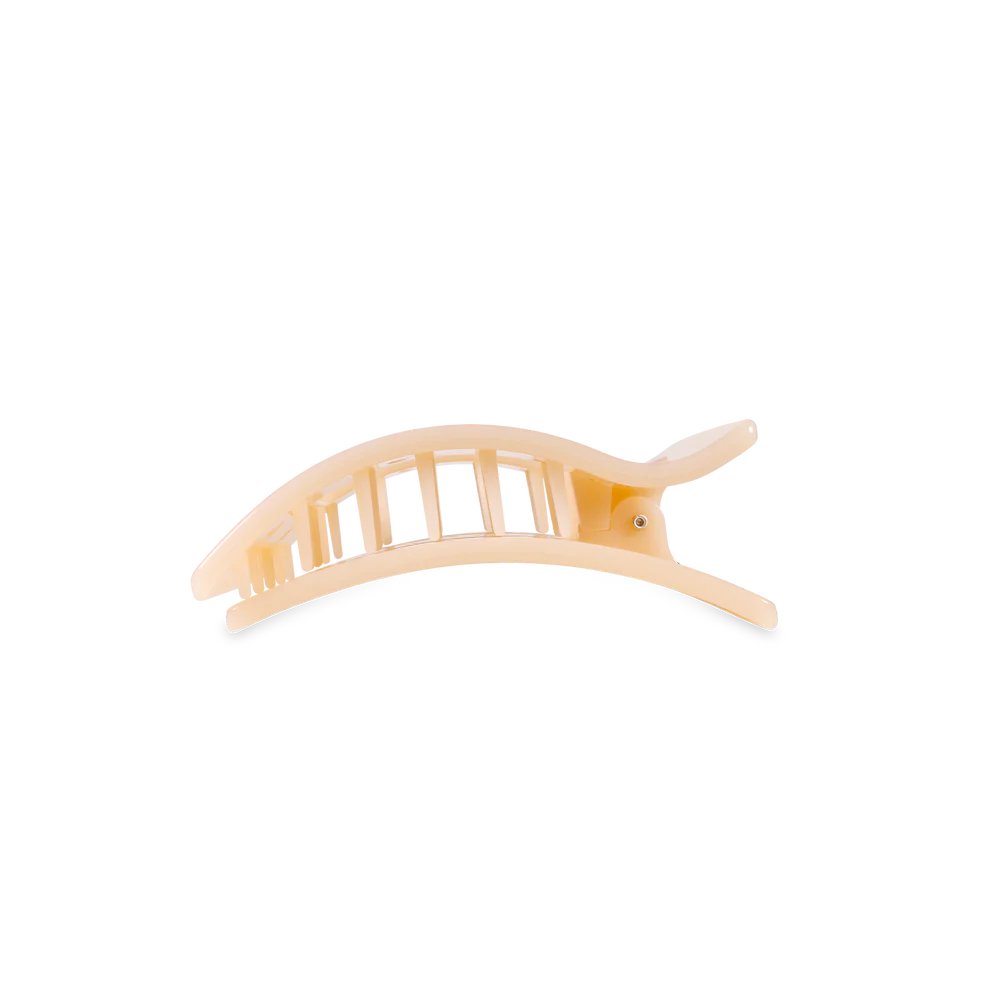 Almond Beige Rectangle Flat Clip