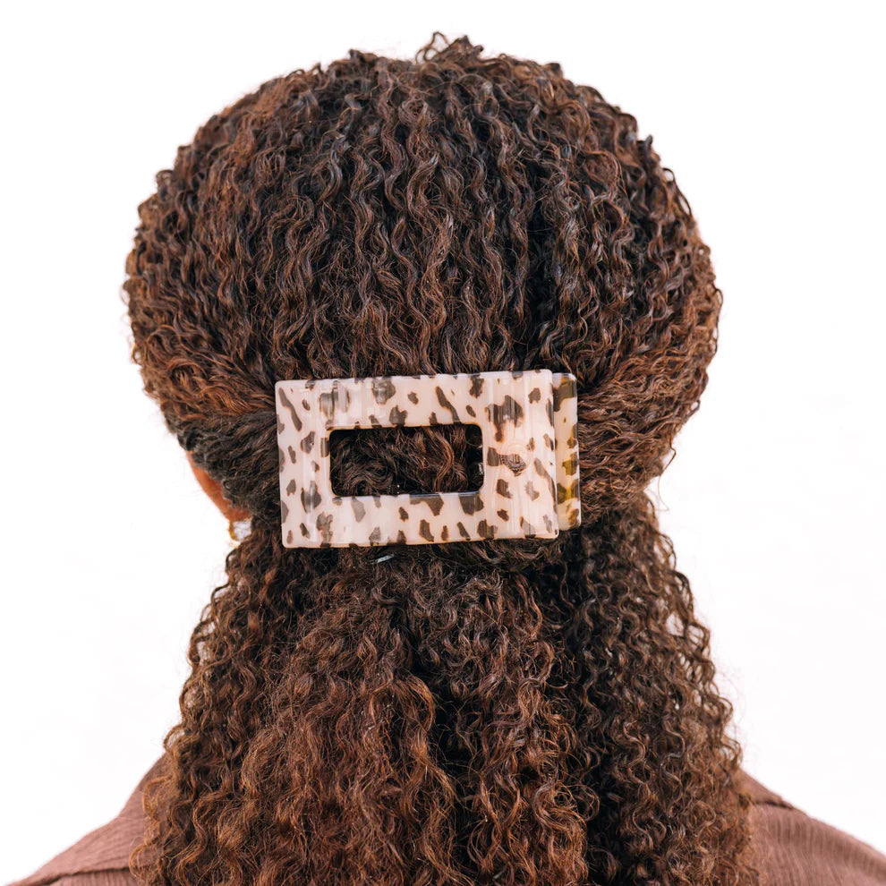 Blonde Tortoise Rectangle Flat Clip