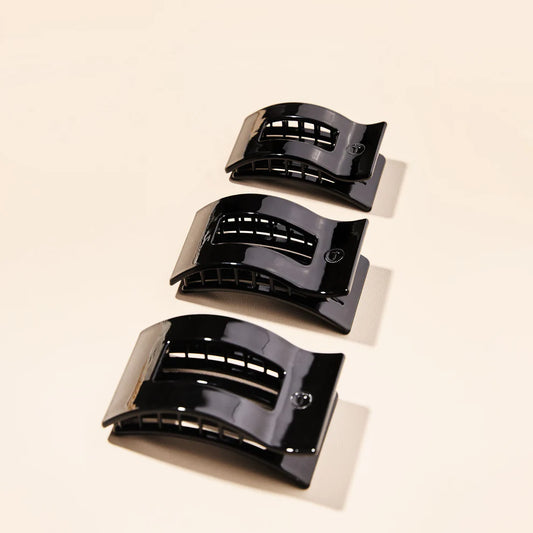Jet Black Rectangle Flat Clip