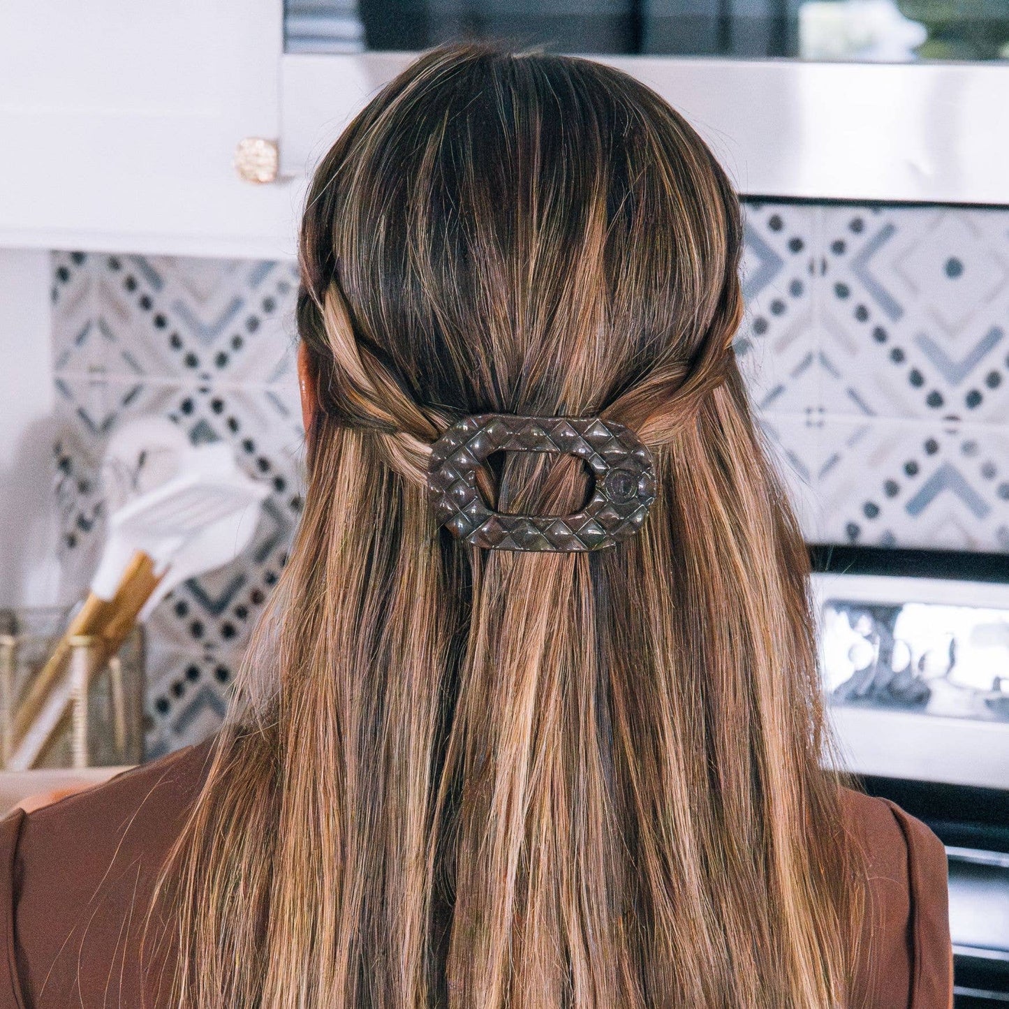 Truly Taupe Quilted Flat Clip