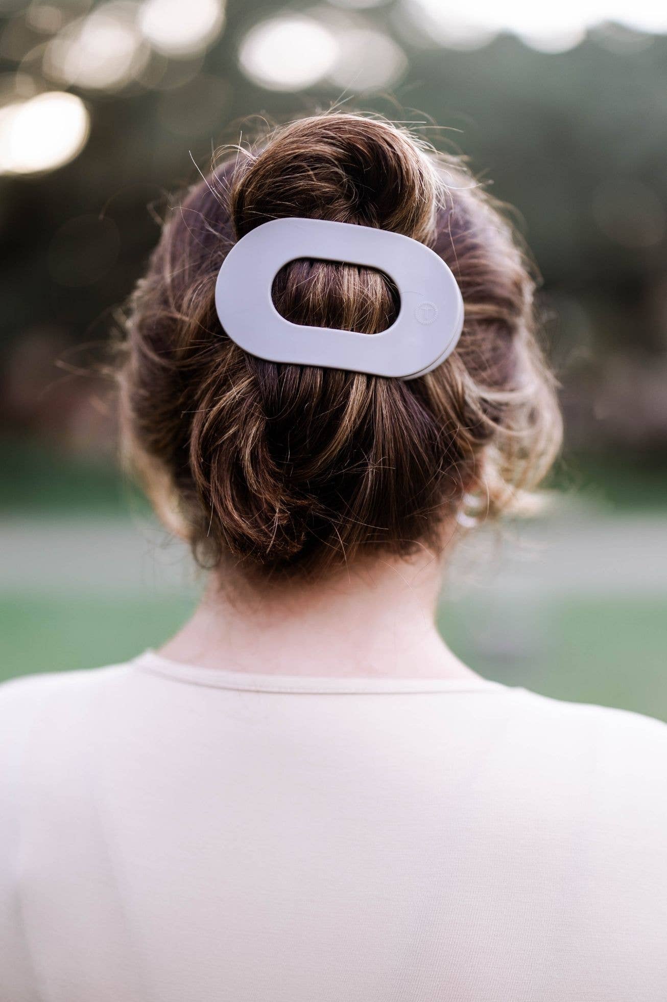Silver Flames Round Flat Clip