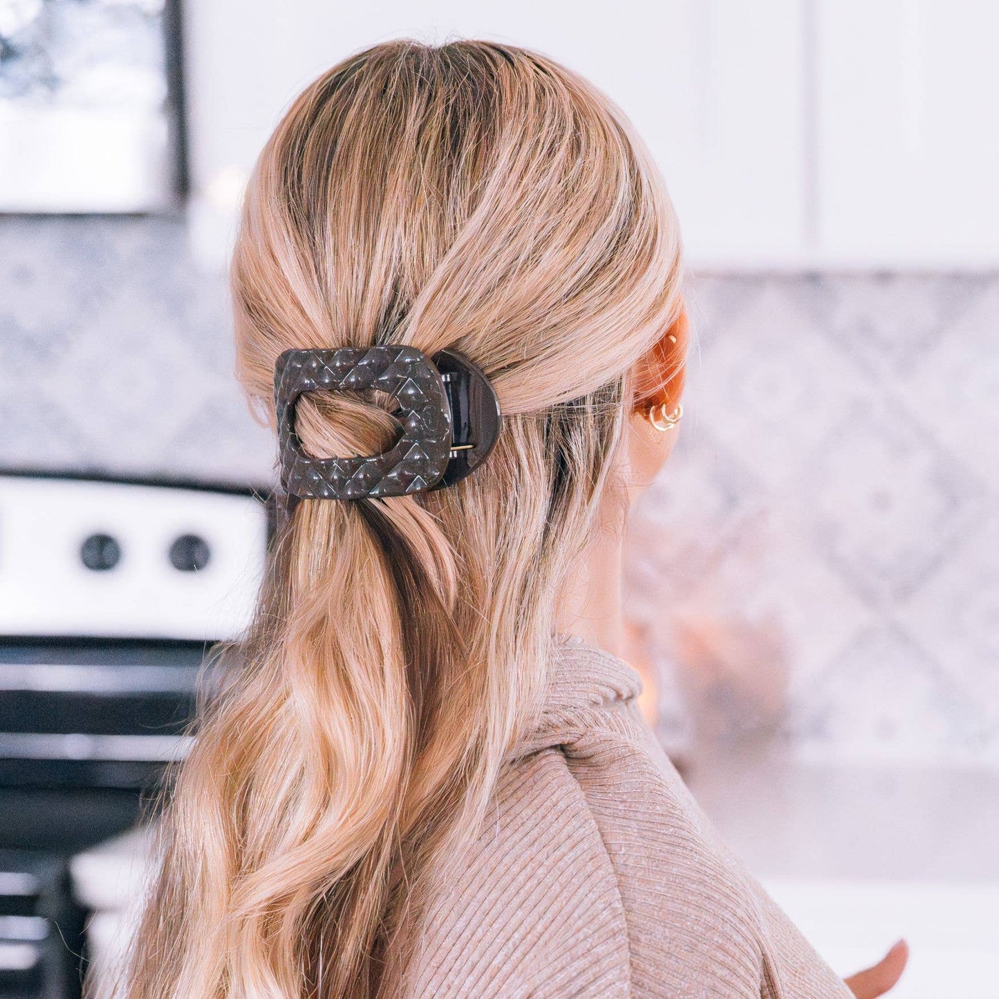 Truly Taupe Quilted Flat Clip