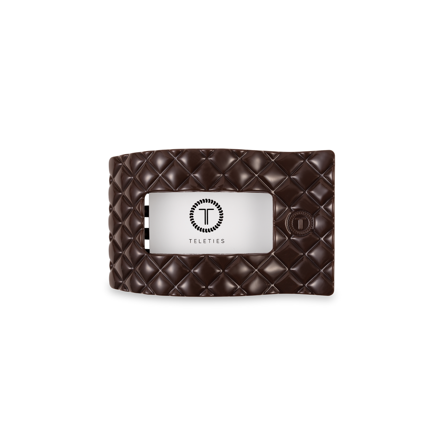 Truly Taupe Quilted Flat Rectangle Clip