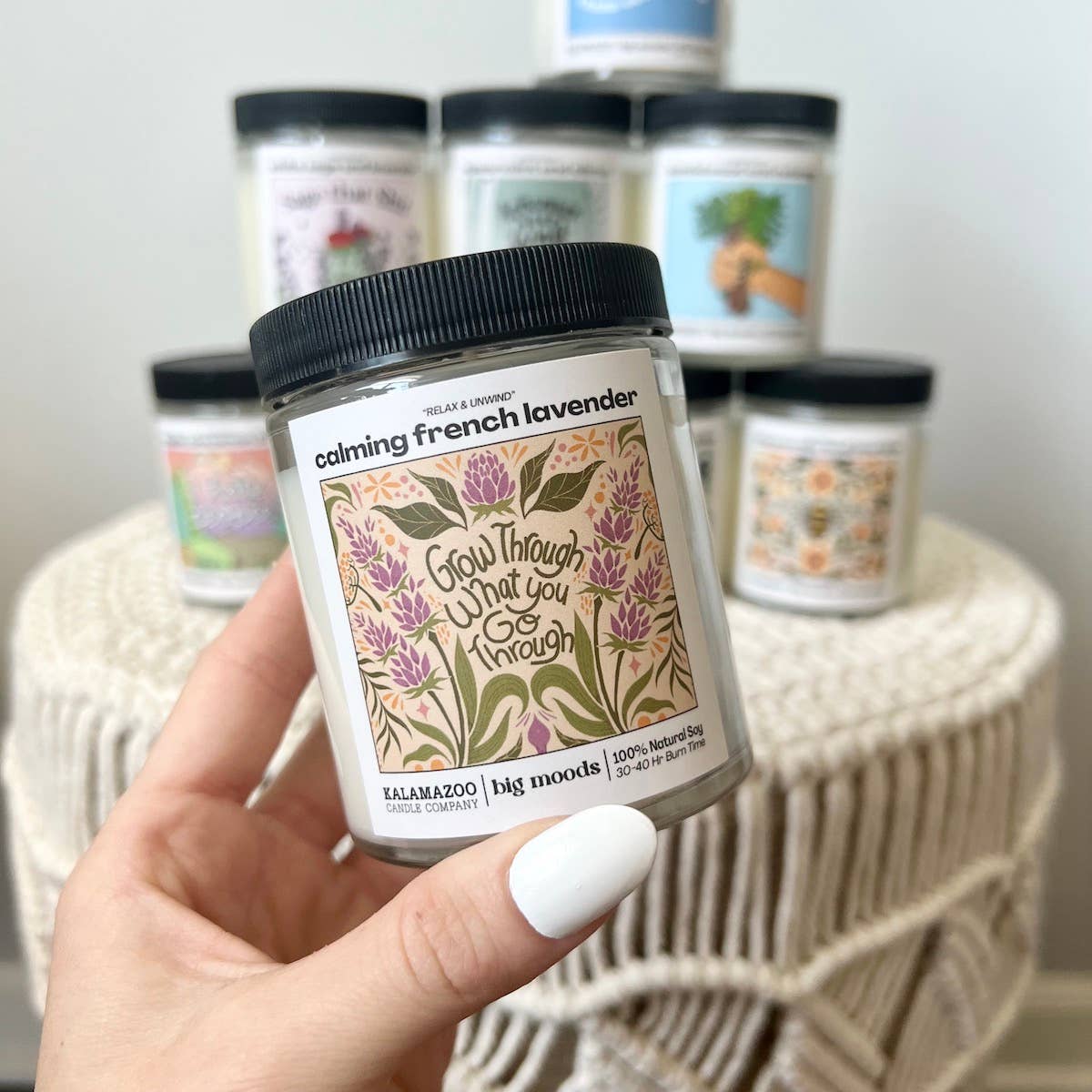 Calming French Lavender -  100% Soy Candle