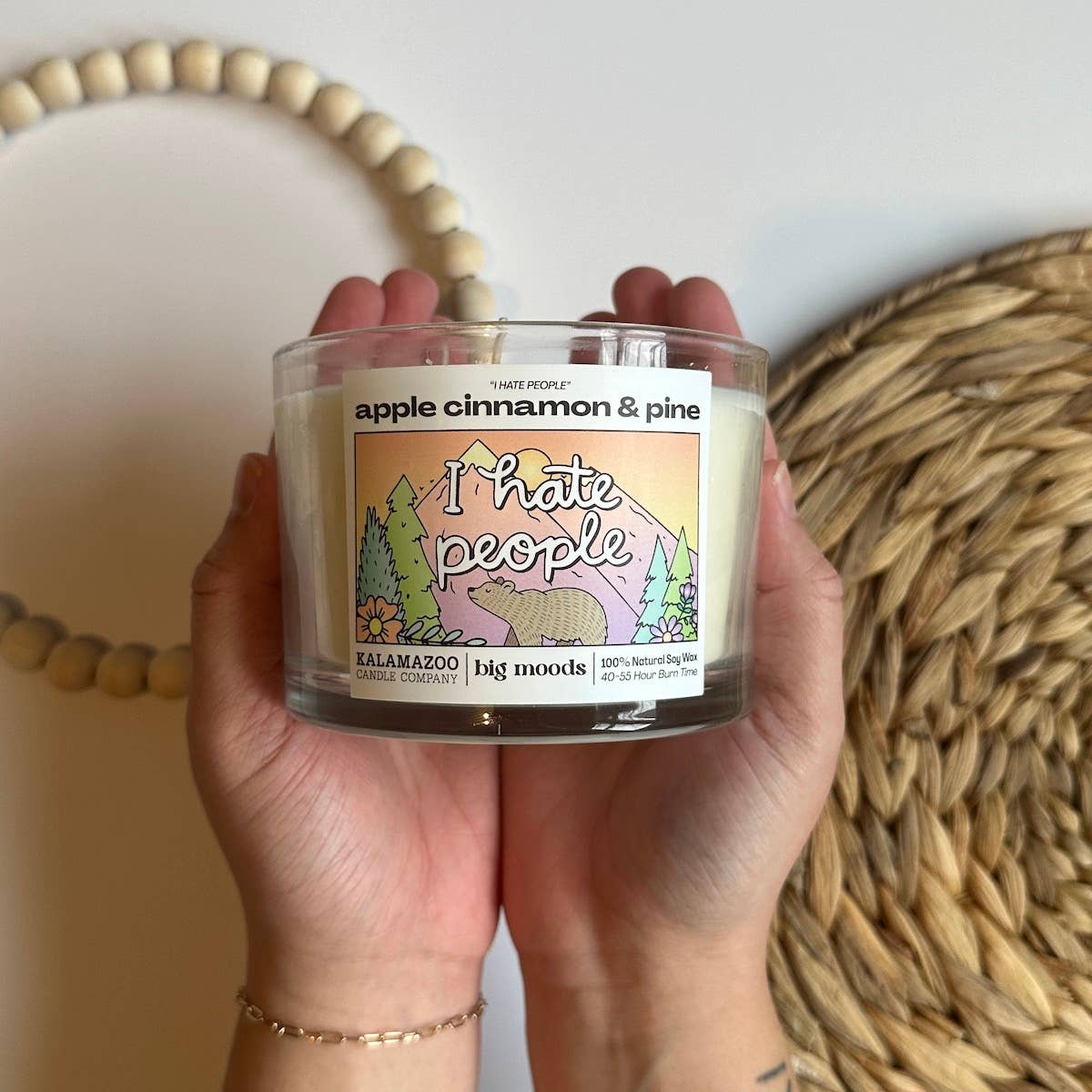 "I Hate People" - 3 Wick Soy Candle